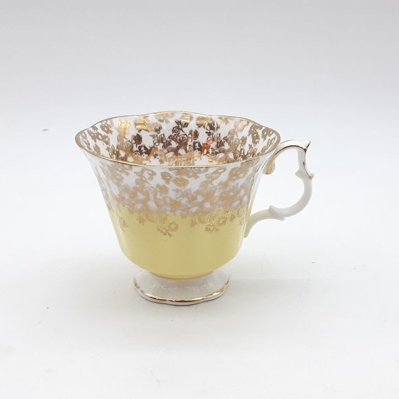 Yellow Tea Cup & Saucer by Royal Albert Cascade Series - Picture 6 of 11